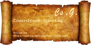 Csernicsek Gusztáv névjegykártya