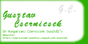 gusztav csernicsek business card